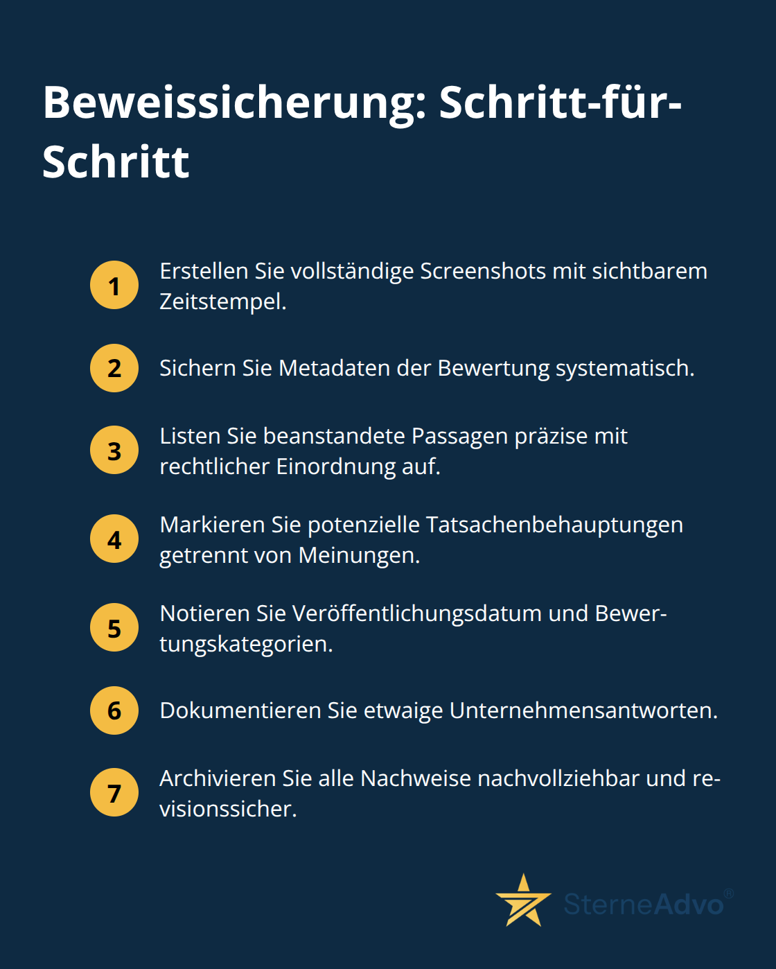 Kompakte Checkliste zur Dokumentation einer rechtswidrigen Kununu-Bewertung - kununu-bewertung verfasser ermitteln