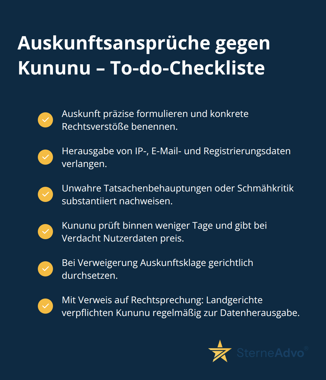 Prozess des kununu verklagen Infografik